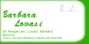 barbara lovasi business card